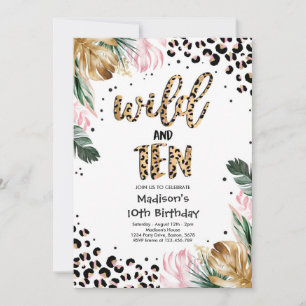 Invitation Fête du 10e anniversaire de Wild And Ten Empreinte