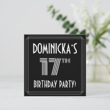 Fête du 17ème anniversaire : Art Déco Style avec N