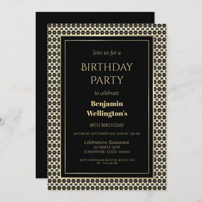Invitation Fête du 18e anniversaire de la frontière moderne (Devant / Derrière)