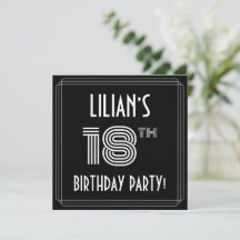 Fête du 18ème anniversaire : Art Déco Style avec N