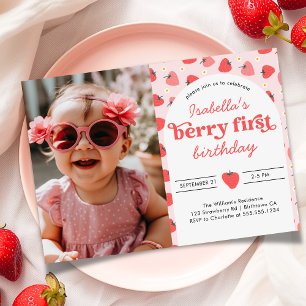 Invitation Fête du 1er anniversaire de la fraise Berry First 
