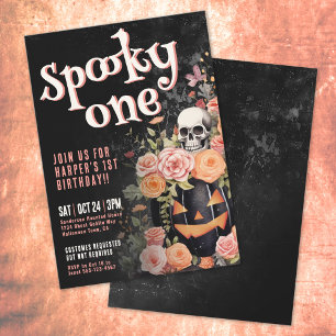 Invitation Fête du 1er anniversaire de Pink Spooky One