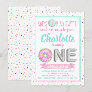 Invitation Fête du 1er anniversaire du ballon à huile de noix