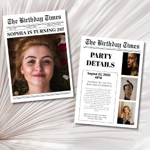 Invitation fête du 20e anniversaire Couverture du journal Pho