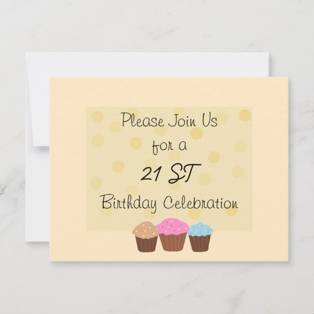 Invitation Fête du 21e anniversaire (Devant)