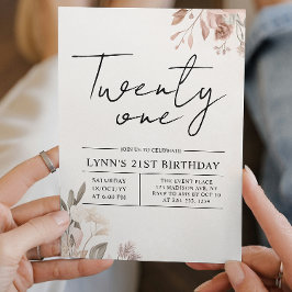 Invitation Fête du 21e anniversaire de Floral