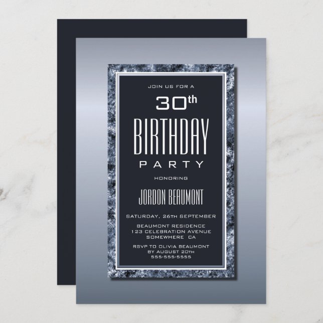Invitation Fête du 30e anniversaire de la frontière d'argent  (Devant / Derrière)