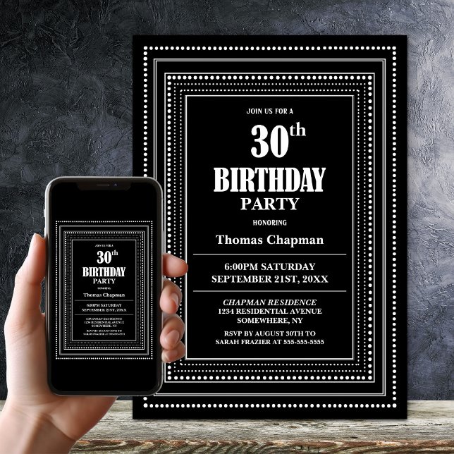 Invitation Fête du 30e anniversaire de la frontière noire et  (Créateur téléchargé)