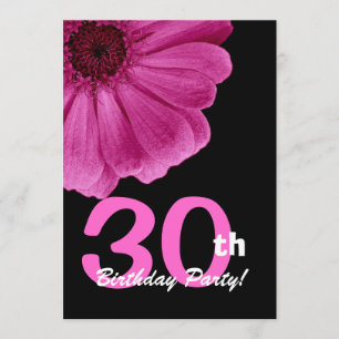 Invitation Fête du 30e anniversaire pour sa marguerite rose W