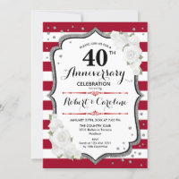 Fête du 40e Anniversaire - Rubis Rouge Blanc Argen