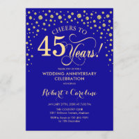 Fête du 45e Anniversaire - Or Saphir Bleu