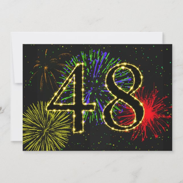 Invitation Fête du 48ème anniversaire (Devant)