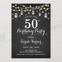 Fête du 50e anniversaire - Chalkboard