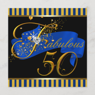 Invitation Fête du 50e anniversaire de Blue and Gold
