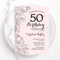Fête du 50e anniversaire de Blush Pink