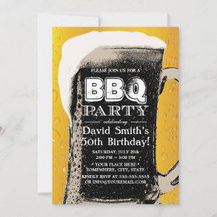 Invitation Fête du 50e anniversaire de la bière BBQ