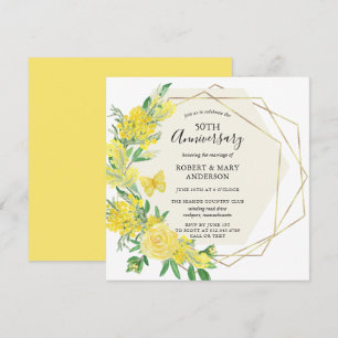 Invitation Fête du 50e anniversaire de la Rose jaune