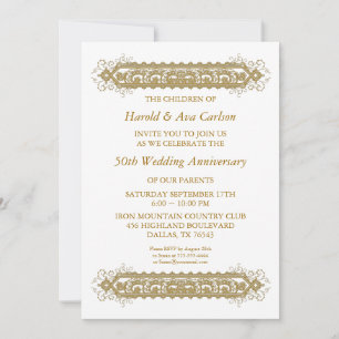 Invitation Fête du 50e anniversaire de mariage à défilement d