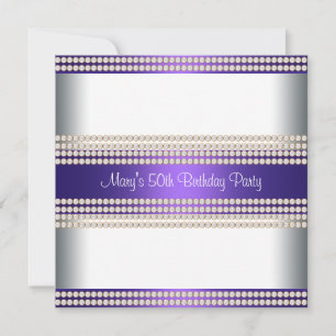 Invitation Fête du 50e anniversaire des femmes violettes d'iv