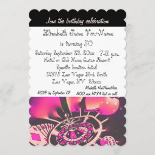 Invitation Fête du 50e anniversaire Las Vegas