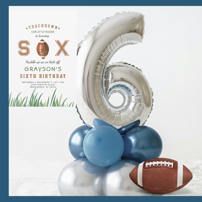 Invitation Fête du 6ème anniversaire de l'équipe de football  (Créateur téléchargé)