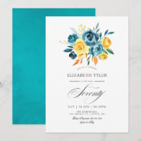 Fête du 70e anniversaire Turquoise et Jaune