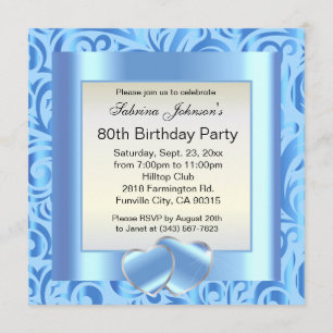 Invitation Fête du 80e anniversaire do-it-yourself Texte
