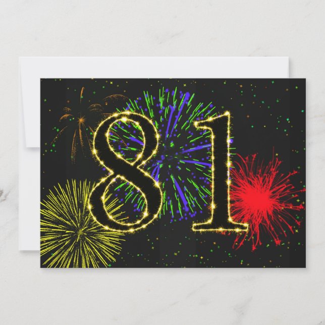 Invitation Fête du 81e anniversaire invitez (Devant)