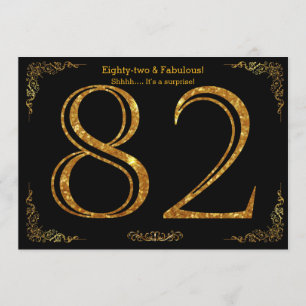 Invitation Fête du 82e anniversaire,Styl Gatsby,parties scint