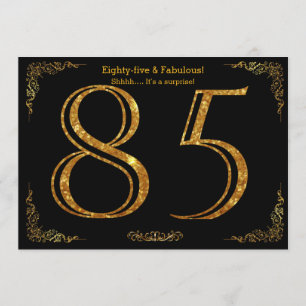 Invitation Fête du 85e anniversaire, Style Gatsby, parties sc