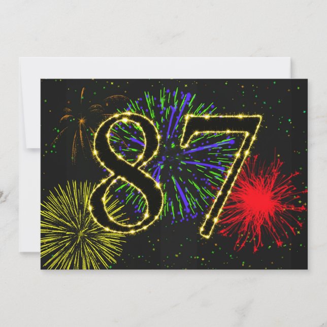 Invitation Fête du 87ème anniversaire invitez (Devant)