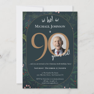 Invitation Fête du 90e anniversaire de Noël