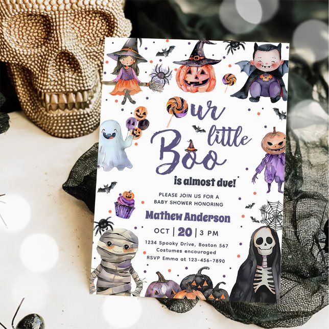 Invitation Fête du Baby shower fantôme d'Halloween (Créateur téléchargé)