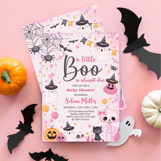 Invitation Fête du Baby shower fantôme d'Halloween (Créateur téléchargé)