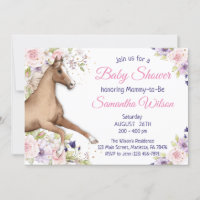 Fête du Baby shower Floral Horse