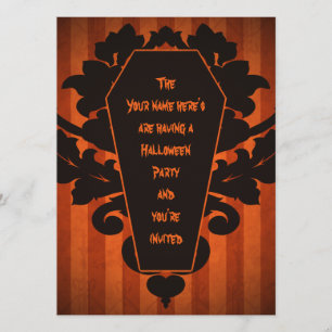 Invitation fête du cercueil d'Halloween