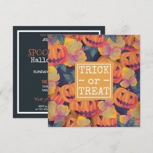 Invitation Fête du costume Citrouille d'Halloween   Invitatio