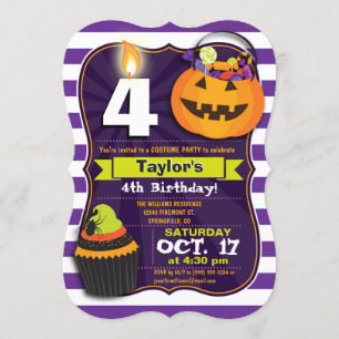 Invitation Fête du costume d'anniversaire d'Halloween