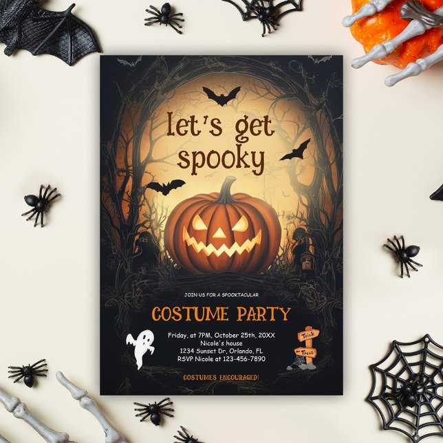 Invitation Fête du costume d'Halloween (Halloween Costume Party Invitation)