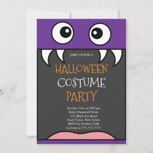 Invitation Fête du costume d'Halloween
