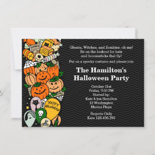 Invitation Fête du costume d'Halloween pour enfants