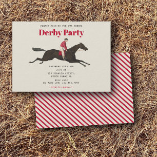 Invitation Fête du Derby de chevaux de course Anniversaire Éq
