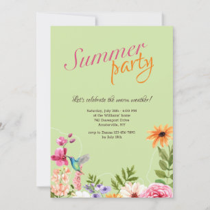 Invitation Fête du jardin d'été