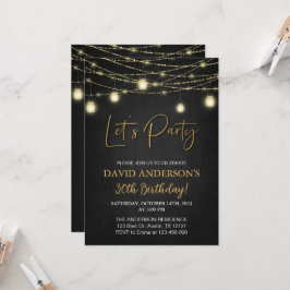 Invitation Fête du Jardin du 30e anniversaire pour hommes adu