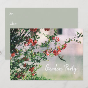 Invitation Fête du jardin floral d'été des colibris