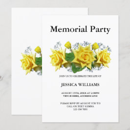 Invitation Fête du mémorial floral des Roses jaunes