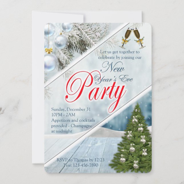 Invitation Fête du Nouvel An (Devant)