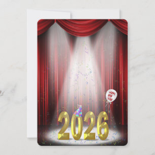 Invitation Fête du Nouvel An 2026 sous les projecteurs