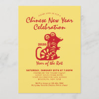 Fête du Nouvel An chinois simple Rat Rouge 2020