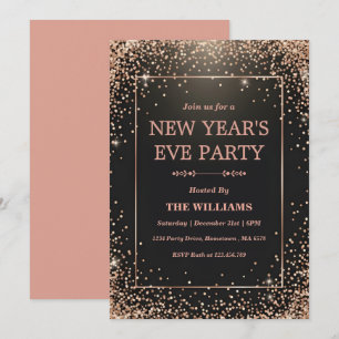 Invitation Fête du Nouvel An Midnight Sparkle
